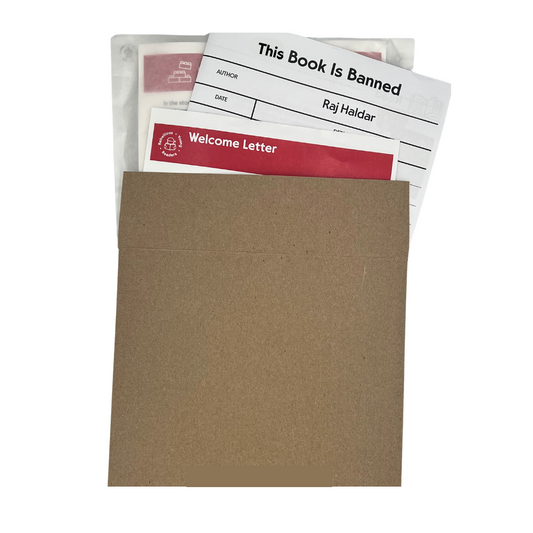 Folder showing the Library Lover tier for Banned Book Subscription